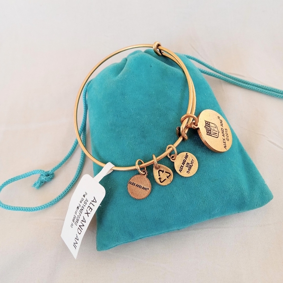 Alex and Ani PAT THE PATRIOT EXPANDABLE GOLD Bracelet New! - Picture 2 of 3